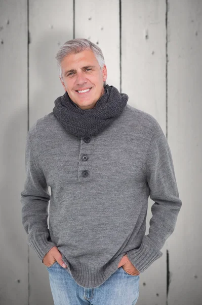 Casual man in warme kleding — Stockfoto