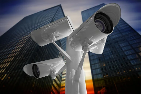 Composite image of cctv cameras — Stock Photo, Image