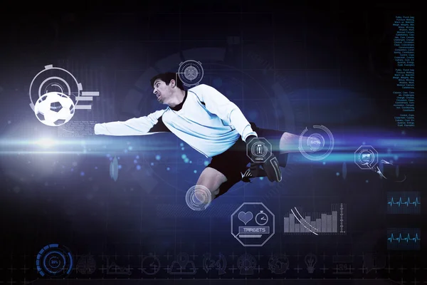 Composite image of goalkeeper — Stock Photo, Image