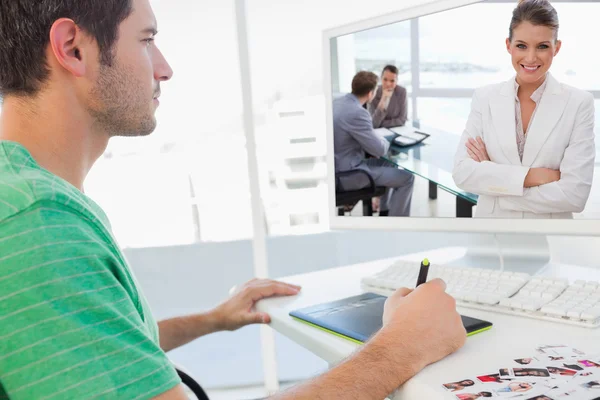 Smiling marketing manager — Stock Photo, Image