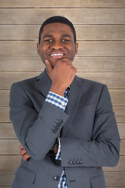 Young businessman smiling at camera — Stock Photo, Image