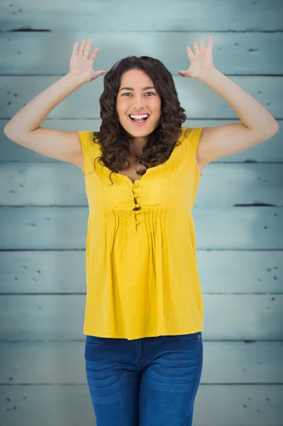 Smiling casual young woman posing — Stock Photo, Image