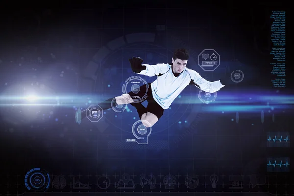 Samengestelde afbeelding van football-speler — Stockfoto