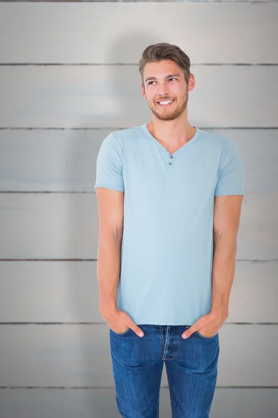 Man posing with hands in pockets — Stock Photo, Image