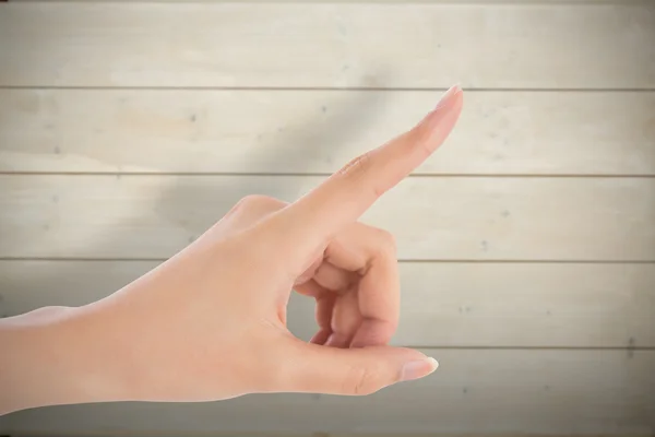 Vrouwelijke hand wijzen — Stockfoto
