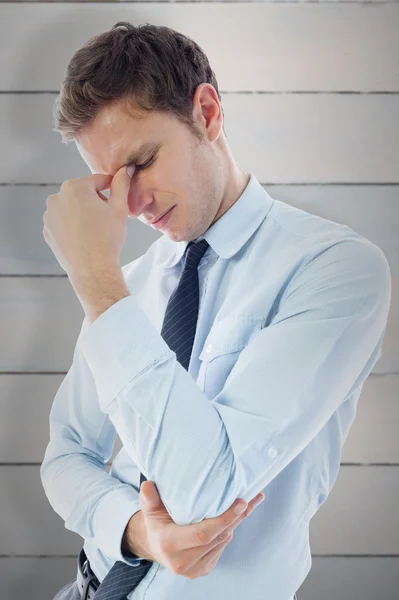 Businessman with a headache — Stock Photo, Image