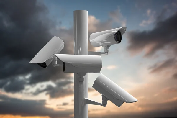 Samengestelde afbeelding van cctv-camera 's — Stockfoto