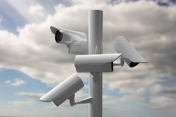 Composite image of cctv cameras — Stock Photo, Image