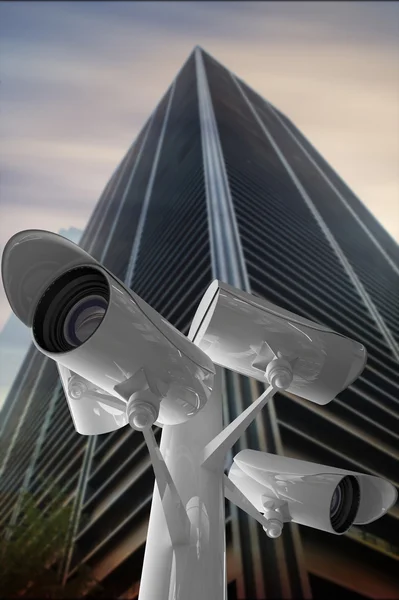 Composite image of cctv cameras — Stock Photo, Image