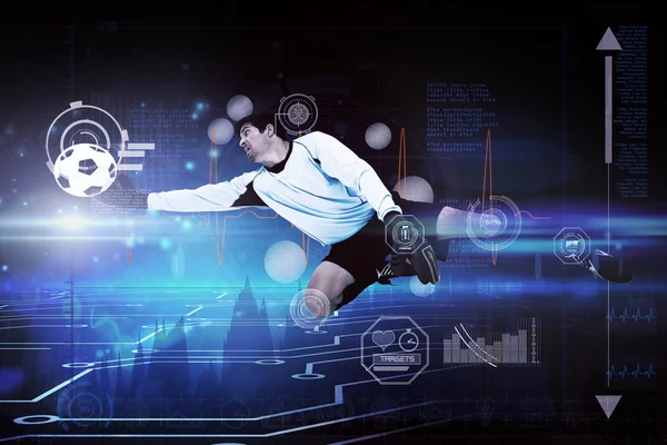 Composite image of goalkeeper — Stock Photo, Image