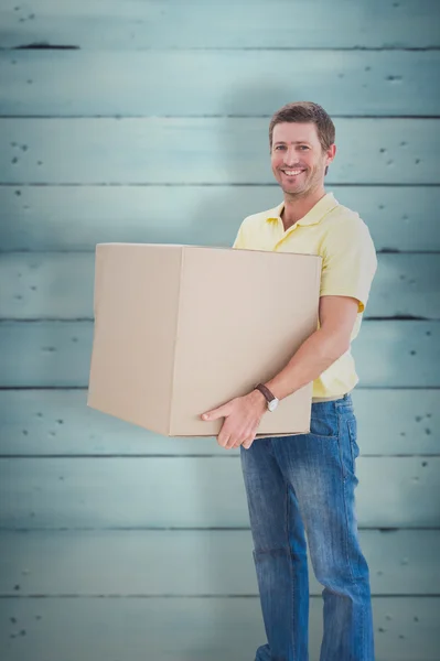 Man holding moving boxes — Stock Photo, Image