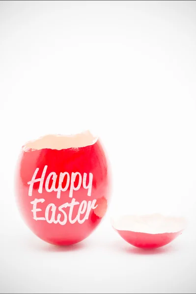 Frohe Ostern gegen Ei — Stockfoto