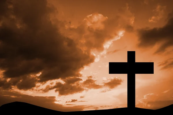 Composite image of wooden cross — Stock Photo, Image