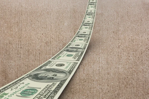 Composite image of dollar road — Stock Photo, Image