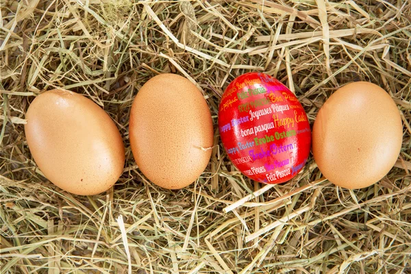 Image composite de Pâques heureux dans différentes langues — Photo