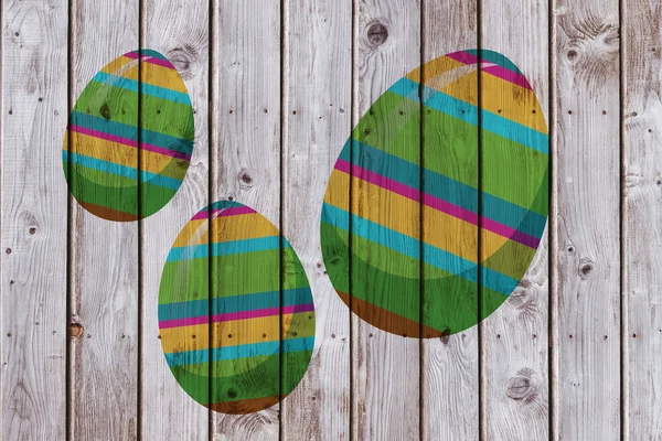 Composite image of easter eggs — Stock Photo, Image