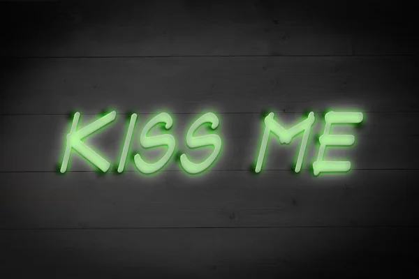 Composite image of kiss me sign — Stock Photo, Image