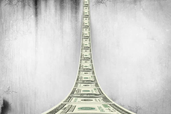 Composite image of dollar road — Stock Photo, Image