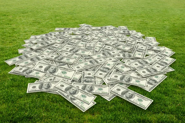 Dólares contra campo — Fotografia de Stock