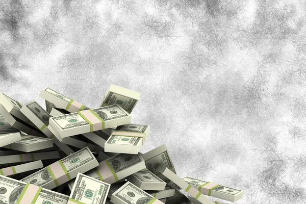 Composite image of pile of dollars — Stock Photo, Image