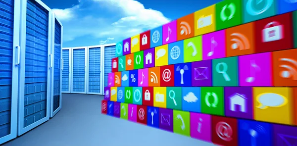 Composite image of app wall — Stock Photo, Image