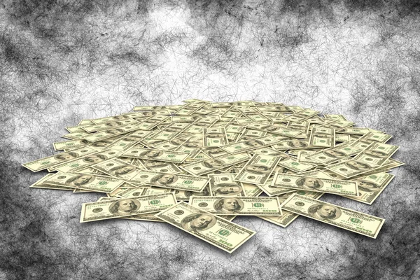 Composite image of pile of dollars — Stock Photo, Image