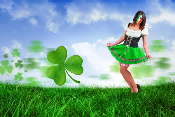 Composite image of irish girl smiling — Stock Photo, Image