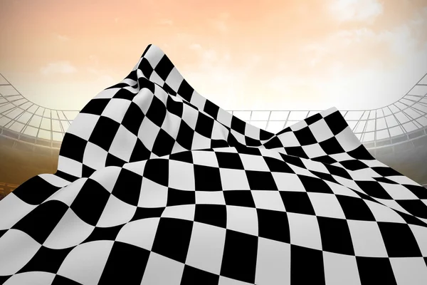 Composite image of checkered flag — Stock Photo, Image