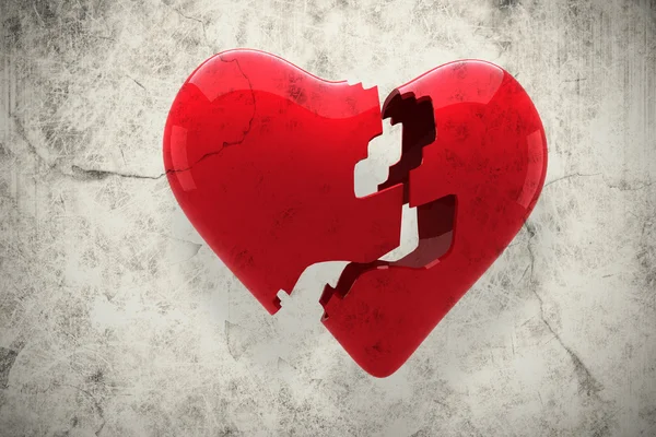 Composite image of broken heart — Stock Photo, Image