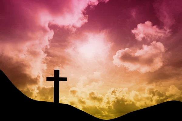 Composite image of wooden cross — Stock Photo, Image