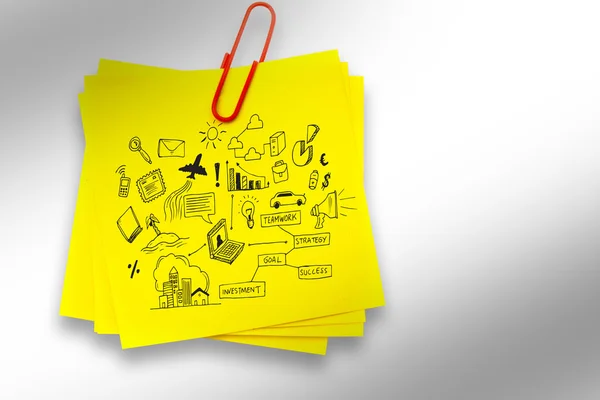 Brainstorm graphic against sticky note — Stock Photo, Image