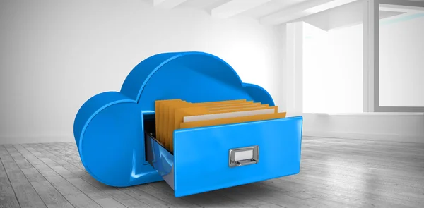 Verbundbild der Cloud Computing-Schublade — Stockfoto