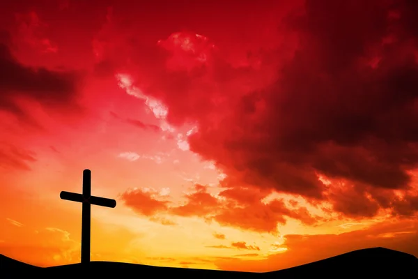 Composite image of wooden cross — Stock Photo, Image