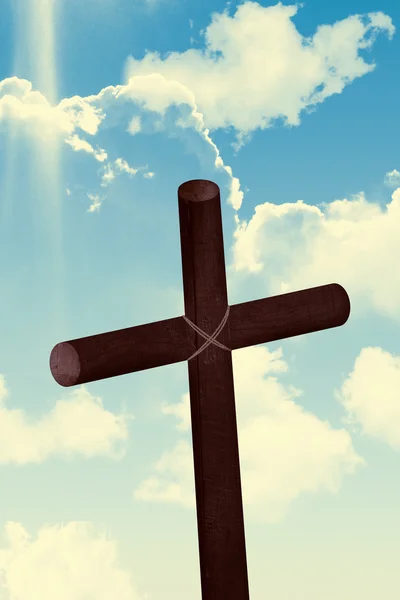 Kruis tegen hemel — Stockfoto