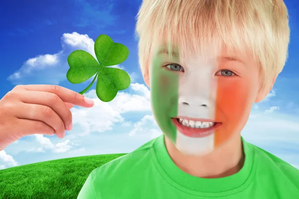 Złożony obraz ładny chłopiec irlandzkiego — Zdjęcie stockowe