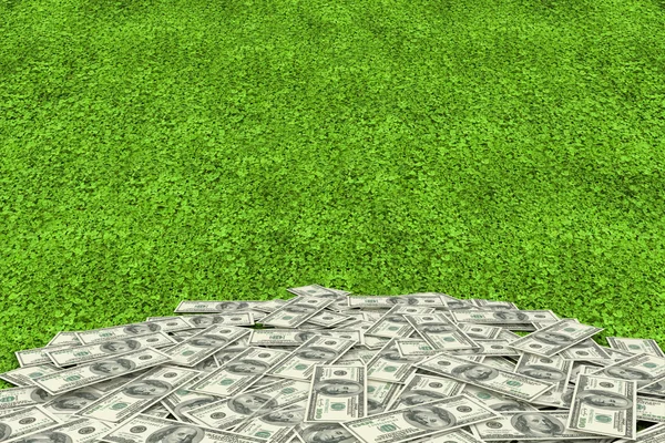 Dollar tegen groene achtergrond — Stockfoto