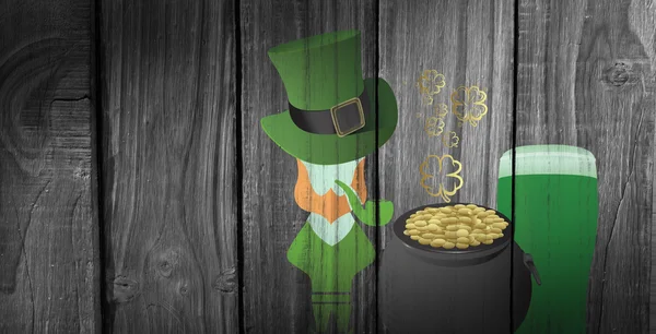 Zusammengesetztes Bild von st patricks day graphics — Stockfoto