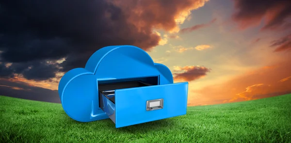 Verbundbild der Cloud Computing-Schublade — Stockfoto