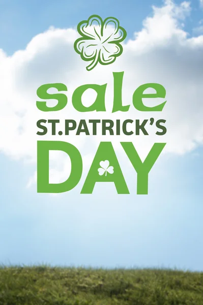 Imagen compuesta de st patricks día venta anuncio — Foto de Stock