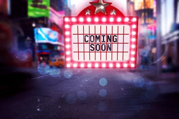 Composite image of neon coming soon sign — Stock Photo, Image