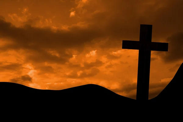 Composite image of wooden cross — Stock Photo, Image