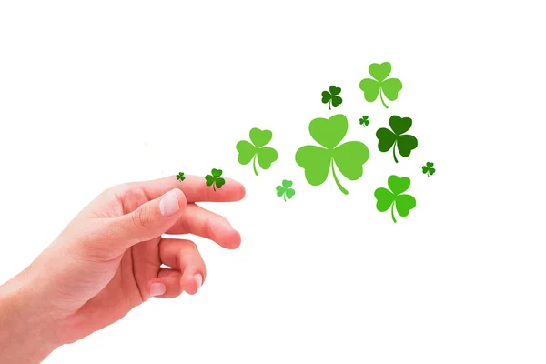 Zusammengesetztes Bild von Shamrock — Stockfoto