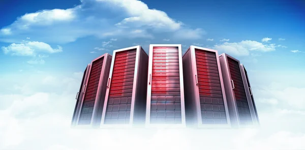Composite image of server towers — Stock Photo, Image