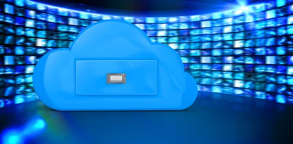 Verbundbild der Cloud Computing-Schublade — Stockfoto