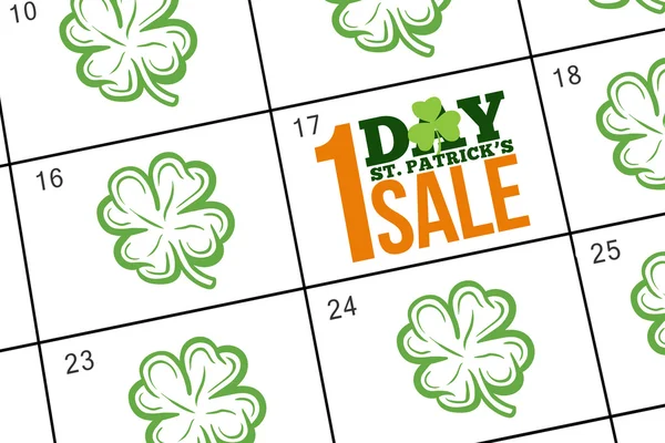 Zusammengesetzte Bild von patricks day sale ad — Stockfoto