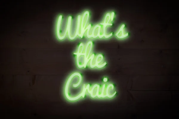 Composite image of whats the craic sign — Stock Photo, Image