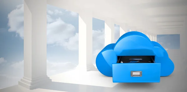 Σύνθετη εικόνα της σύννεφο υπολογιστών συρτάρι — Φωτογραφία Αρχείου