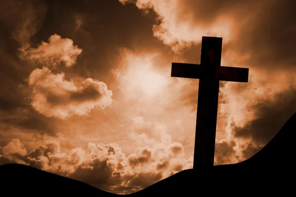 Composite image of wooden cross — Stock Photo, Image