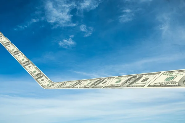 Dollar road against blue sky — Stock Photo, Image