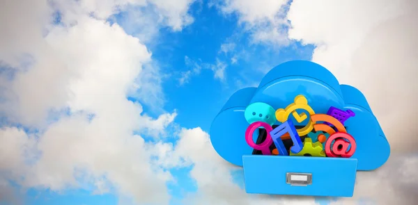 Composite image of cloud computing drawer — Stock Photo, Image